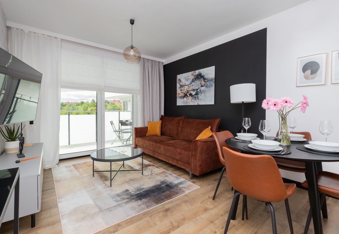 Ferienwohnung in Gdańsk - Przemyska 35B | Wifi, 1 Schlafzimmer, Balkon, Parkplatz, Danzig