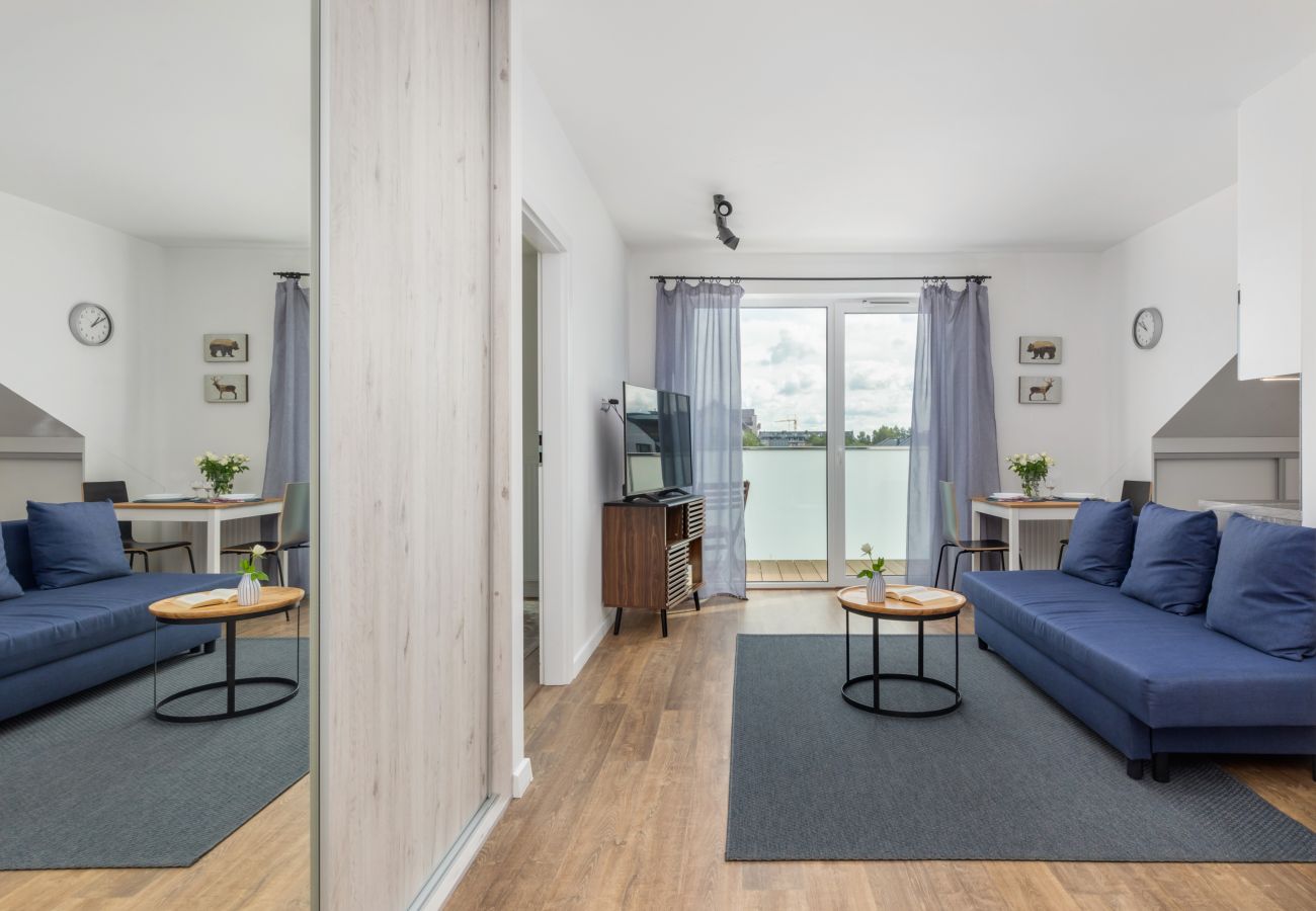 Ferienwohnung in Grzybowo - Stilvolle Wohnung Posesja Kapitanska mit Parkplatz & Balkon 500 m zum Strand