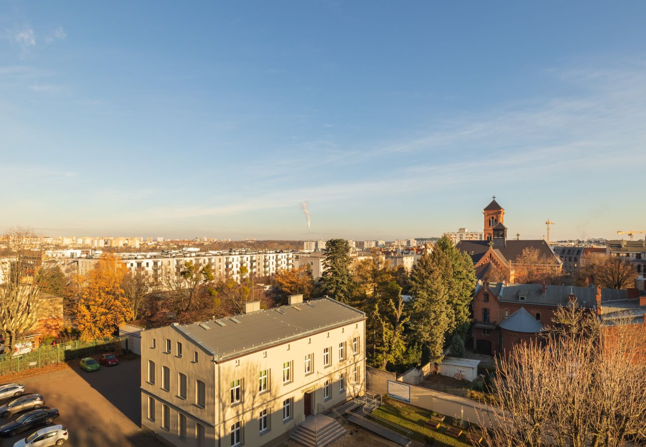 Ferienwohnung in Poznań - Dąbrowskiego 75 | Ein-Schlafzimmer | Balkon | Fernarbeit | Poznan