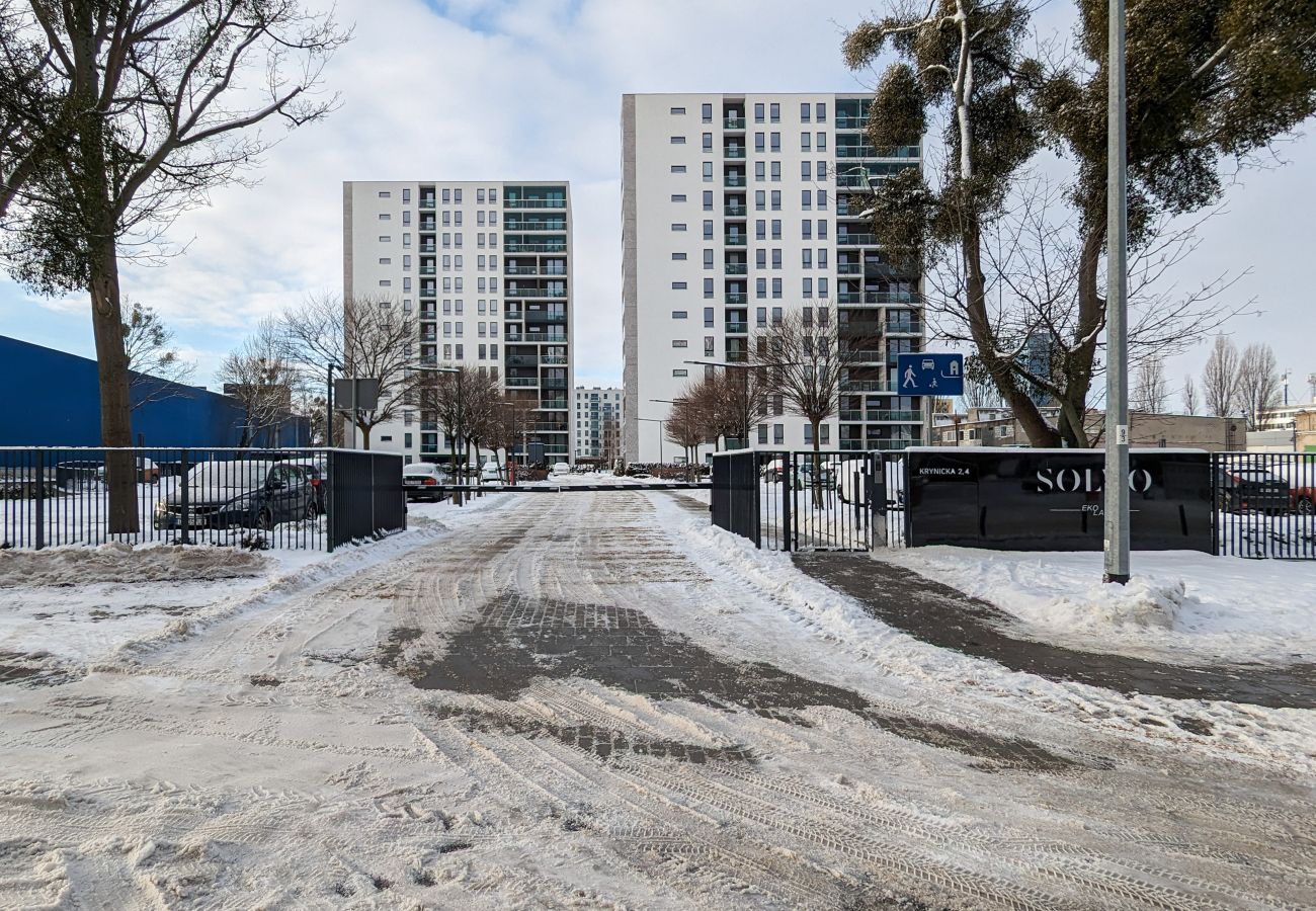 Ferienwohnung in Gdańsk - Krynicka 4 | Wifi, Haustierfreundlich, 1 Schlafzimmer, Balkon, Parkplatz, Danzig