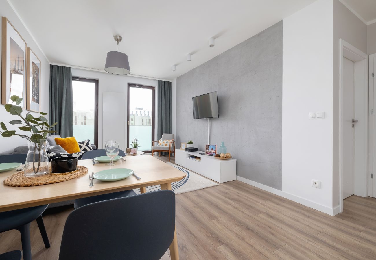 Ferienwohnung in Kraków - Cystersów 20B | Ein-Schlafzimmer-Apartment | 4 Personen | Fernarbeit | Parken | Balkon | Kraków