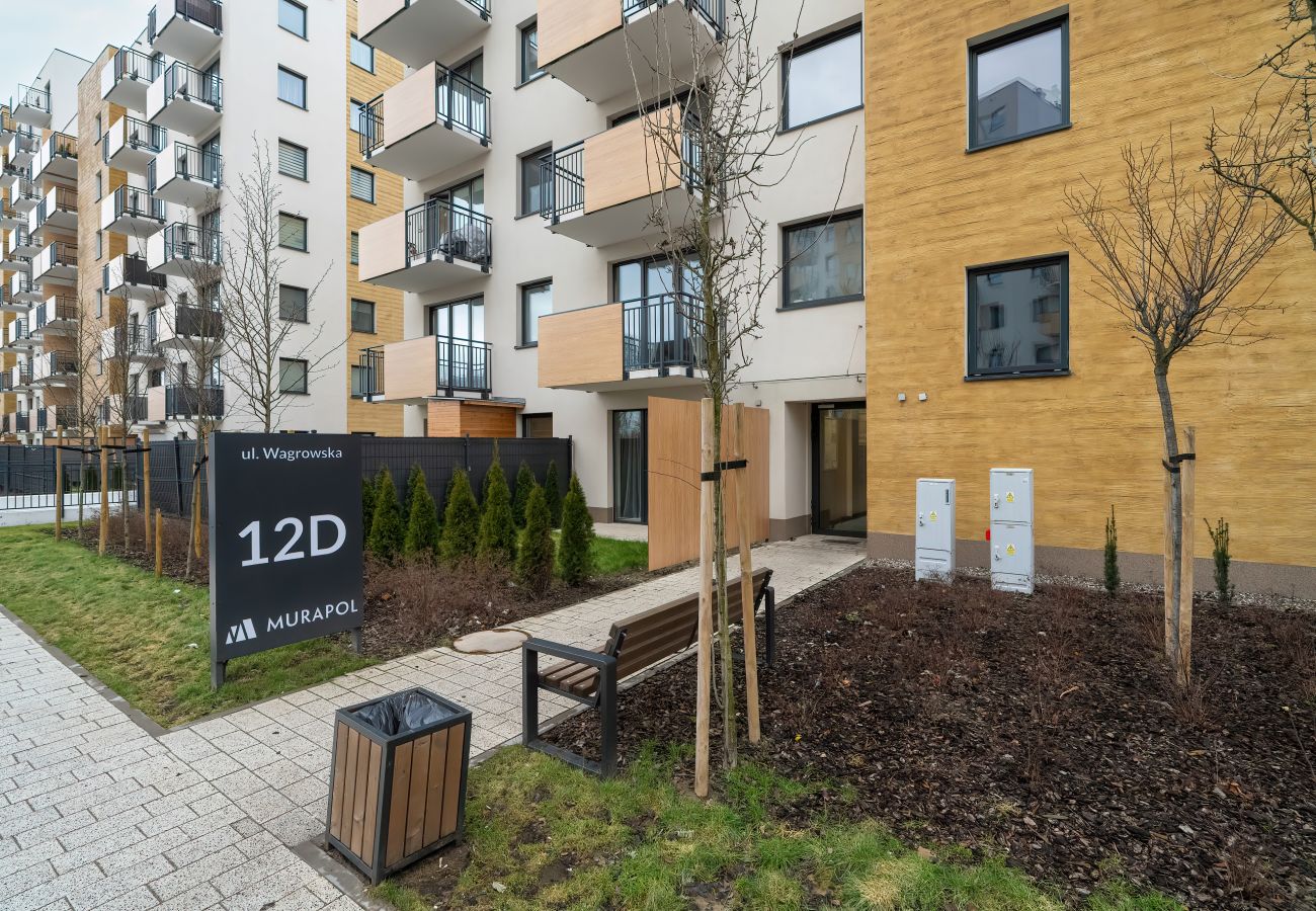 Ferienwohnung in Poznań - Wagrowska 12D | Ein-Schlafzimmer-Wohnung | Möblierter Balkon | Parkplatz | Poznań