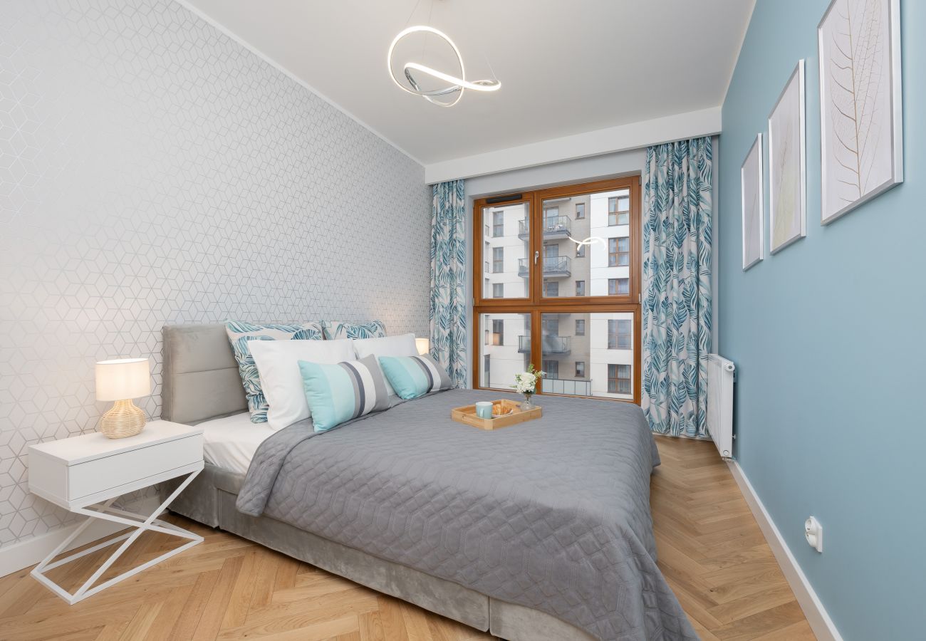 Ferienwohnung in Gdańsk - Grudziądzka 4B | Wifi, 1 Schlafzimmer, Balkon, Parkplatz, Fitnessstudio, Danzig