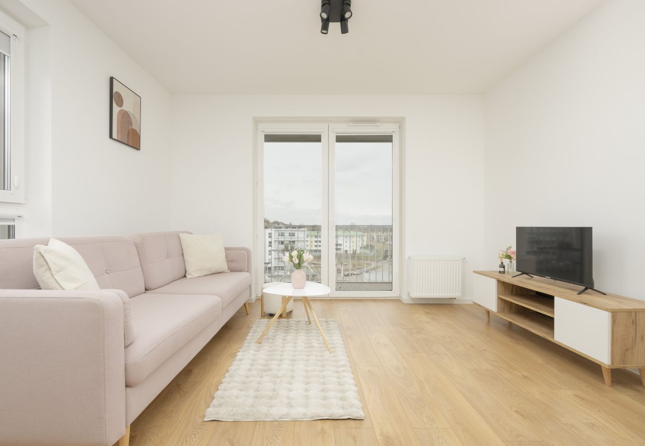 Ferienwohnung in Gdańsk - Bramińskiego 7 | Ein-Schlafzimmer-Wohnung | Fernarbeit | Parkplatz | Balkon | Gdańsk