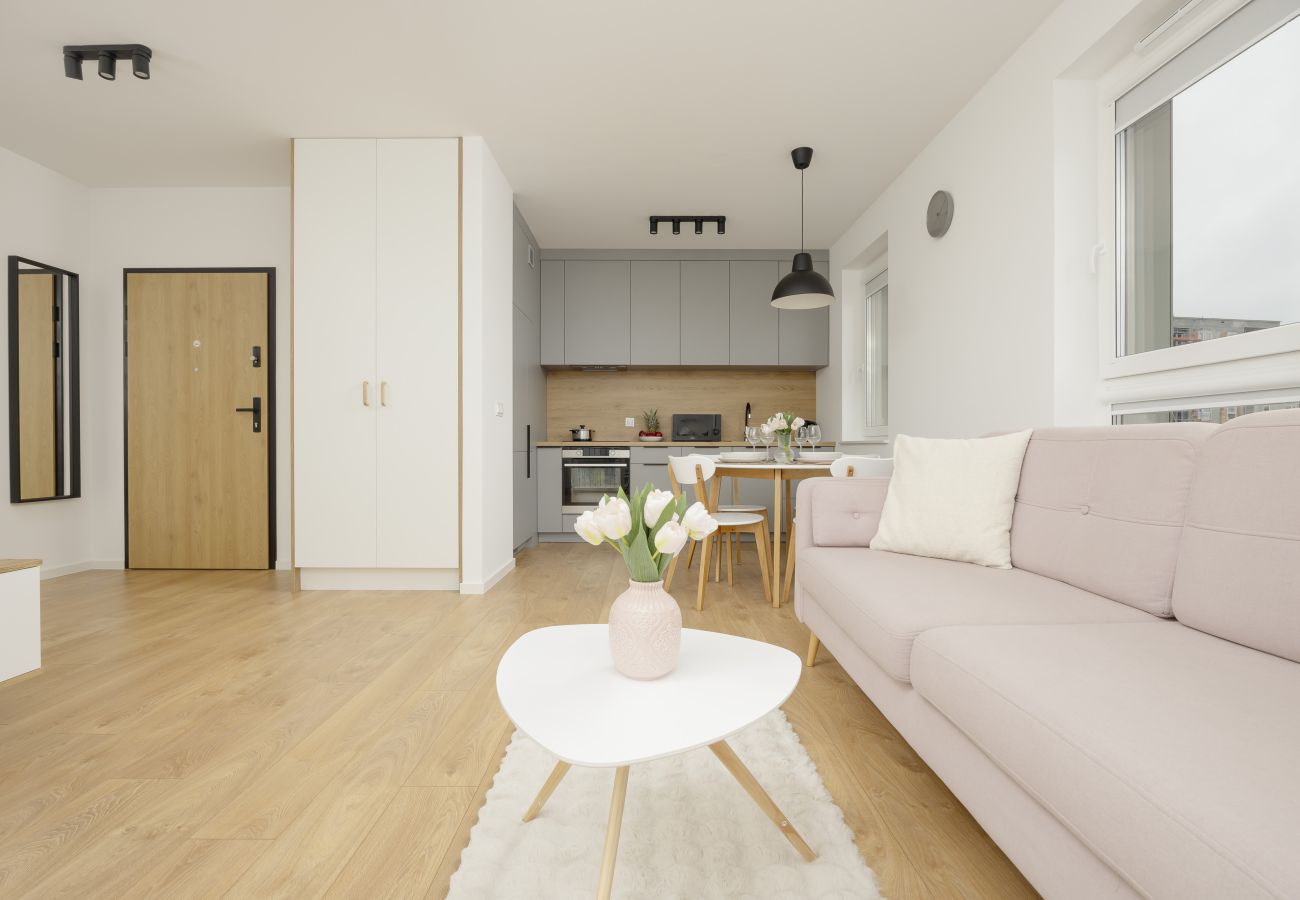 Ferienwohnung in Gdańsk - Bramińskiego 7 | Ein-Schlafzimmer-Wohnung | Fernarbeit | Parkplatz | Balkon | Gdańsk