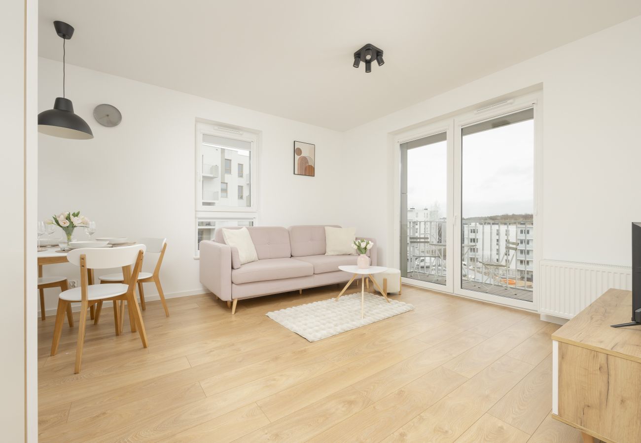 Ferienwohnung in Gdańsk - Bramińskiego 7 | Ein-Schlafzimmer-Wohnung | Fernarbeit | Parkplatz | Balkon | Gdańsk