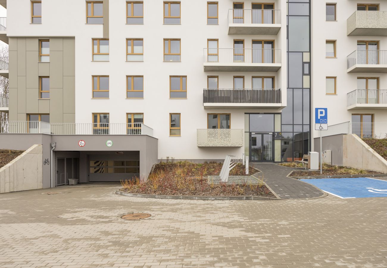 Ferienwohnung in Gdańsk - Bramińskiego 7 | Ein-Schlafzimmer-Wohnung | Fernarbeit | Parkplatz | Balkon | Gdańsk