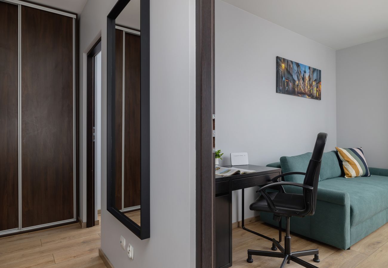 Ferienwohnung in Kraków - Kamienna 19B | Stilvolle Wohnung für 4 Personen | Ein Schlafzimmer | Möblierter Balkon | Fernarbeit | Krakau