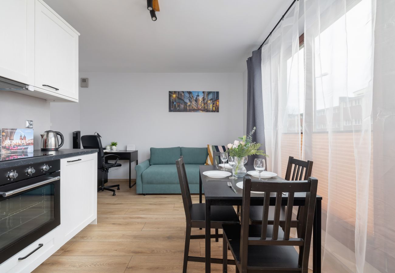 Ferienwohnung in Kraków - Kamienna 19B | Stilvolle Wohnung für 4 Personen | Ein Schlafzimmer | Möblierter Balkon | Fernarbeit | Krakau