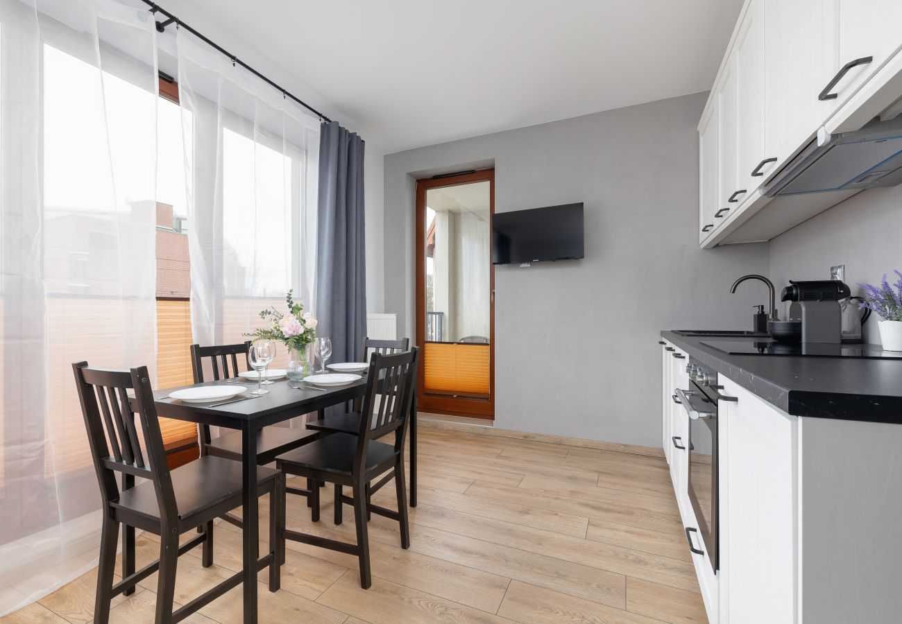 Ferienwohnung in Kraków - Kamienna 19B | Stilvolle Wohnung für 4 Personen | Ein Schlafzimmer | Möblierter Balkon | Fernarbeit | Krakau