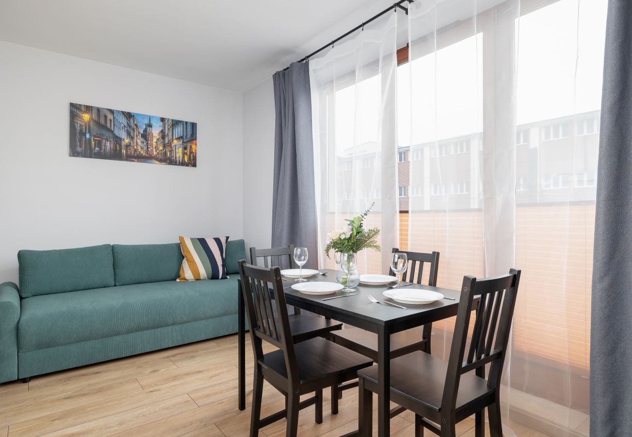 Ferienwohnung in Kraków - Kamienna 19B | Stilvolle Wohnung für 4 Personen | Ein Schlafzimmer | Möblierter Balkon | Fernarbeit | Krakau