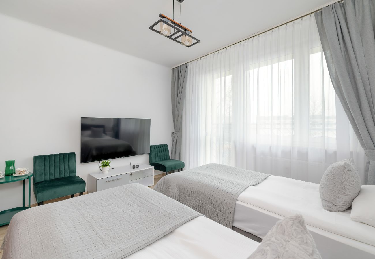 Ferienwohnung in Kraków - Gemütliche Wohnung mit Balkon in Krakau | 800 m zum Bahnhof Krakau Olsza | 2 Schlafzimmer | Smart TV | Wifi 