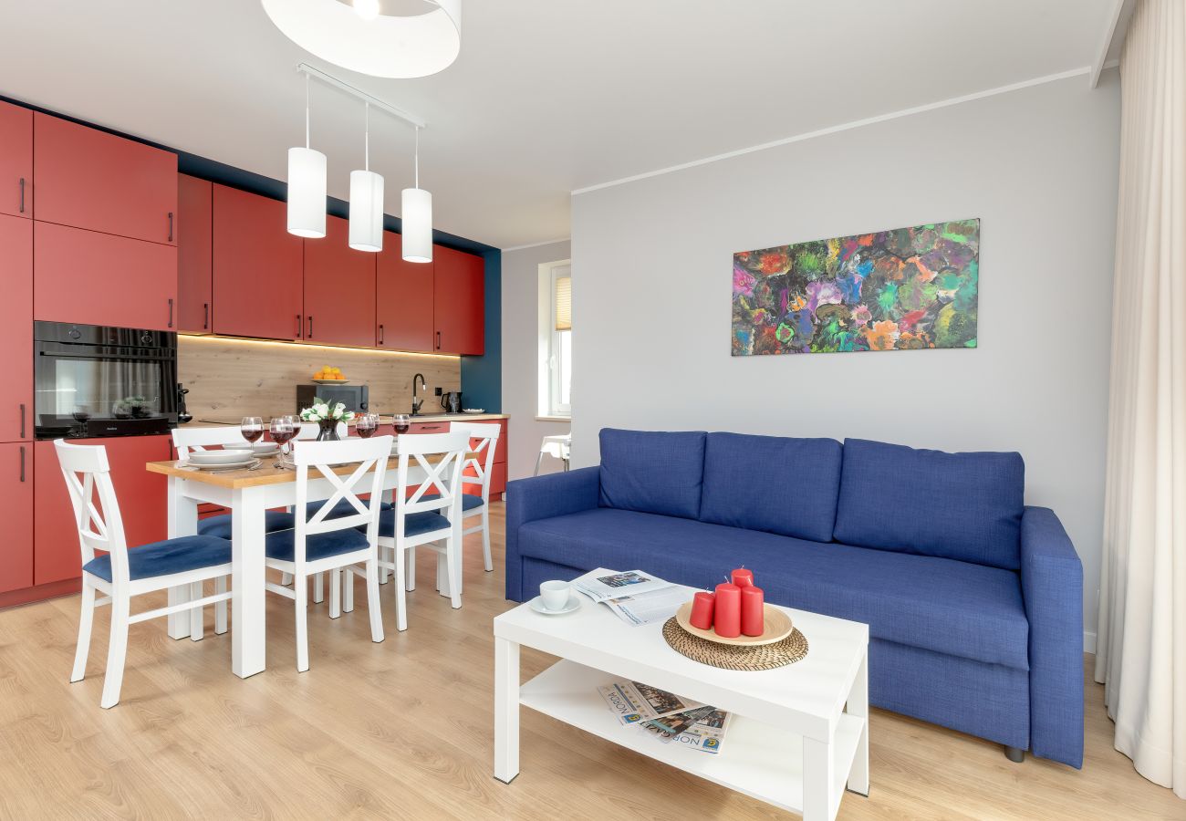 Ferienwohnung in Puck - Mickiewicza 9/9 | 2 Schlafzimmer, Parkplatz, Balkon, Spielplatz | Puck