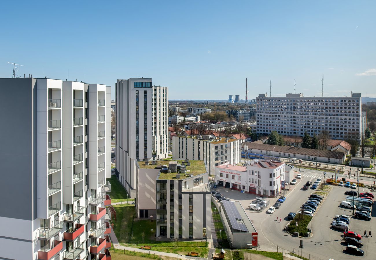 Ferienwohnung in Kraków - Wohnung mit Balkon | Parking | Stadtblick | Smart TV | Fernbedienung | Krakau 