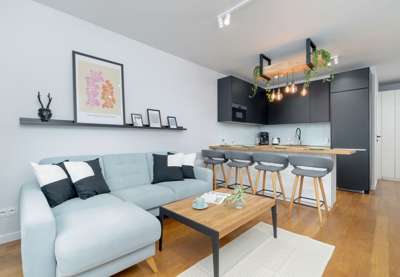 Ferienwohnung in Kraków - Ślusarska 5 | Prestige, Wifi, A/C, Heimbüro, 1 Schlafzimmer, Balkon, Parkplatz, Krakau