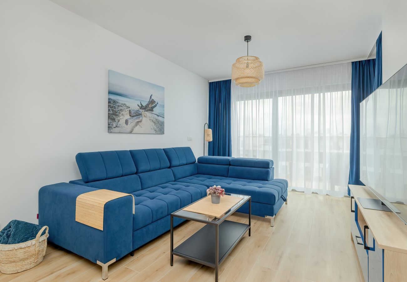 Ferienwohnung in Darłowo - Solaris | Appartement mit Meerblick | Darłowo | Fernarbeit | Balkon | Parkplatz | Klimatisierung