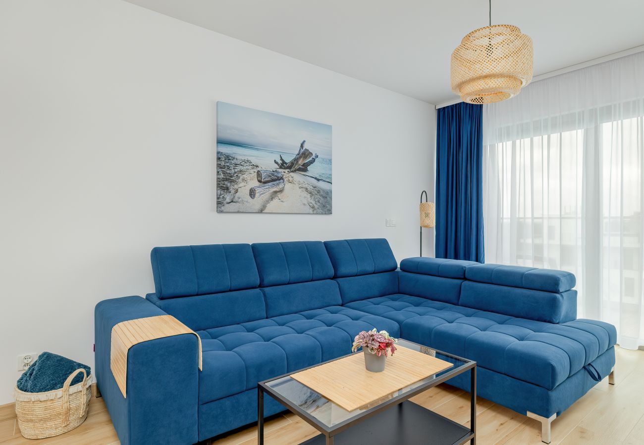 Ferienwohnung in Darłowo - Solaris | Appartement mit Meerblick | Darłowo | Fernarbeit | Balkon | Parkplatz | Klimatisierung