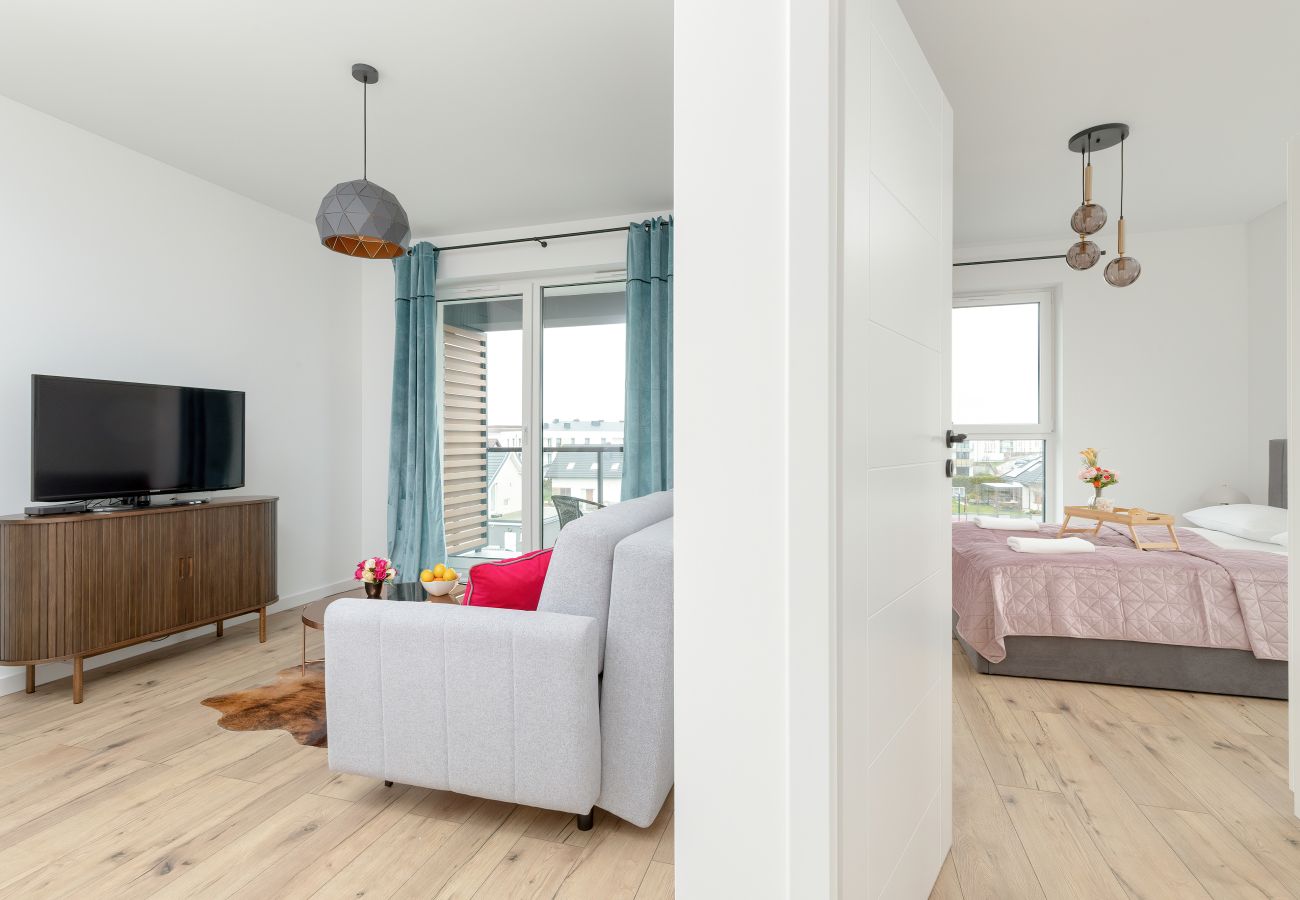 Ferienwohnung in Gdynia - Gdynia 1 Schlafzimmer | Balkon, Ofen, Aufzug | 4 Leute