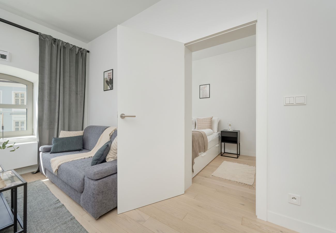 Ferienwohnung in Wrocław - Elegantes Apartment | Staromłyńska | Wyspa Piasek | Wrocław | In der Nähe von Wyspa Słodowa | Fernarbeit | Ein Schlafzimmer | Für 4 