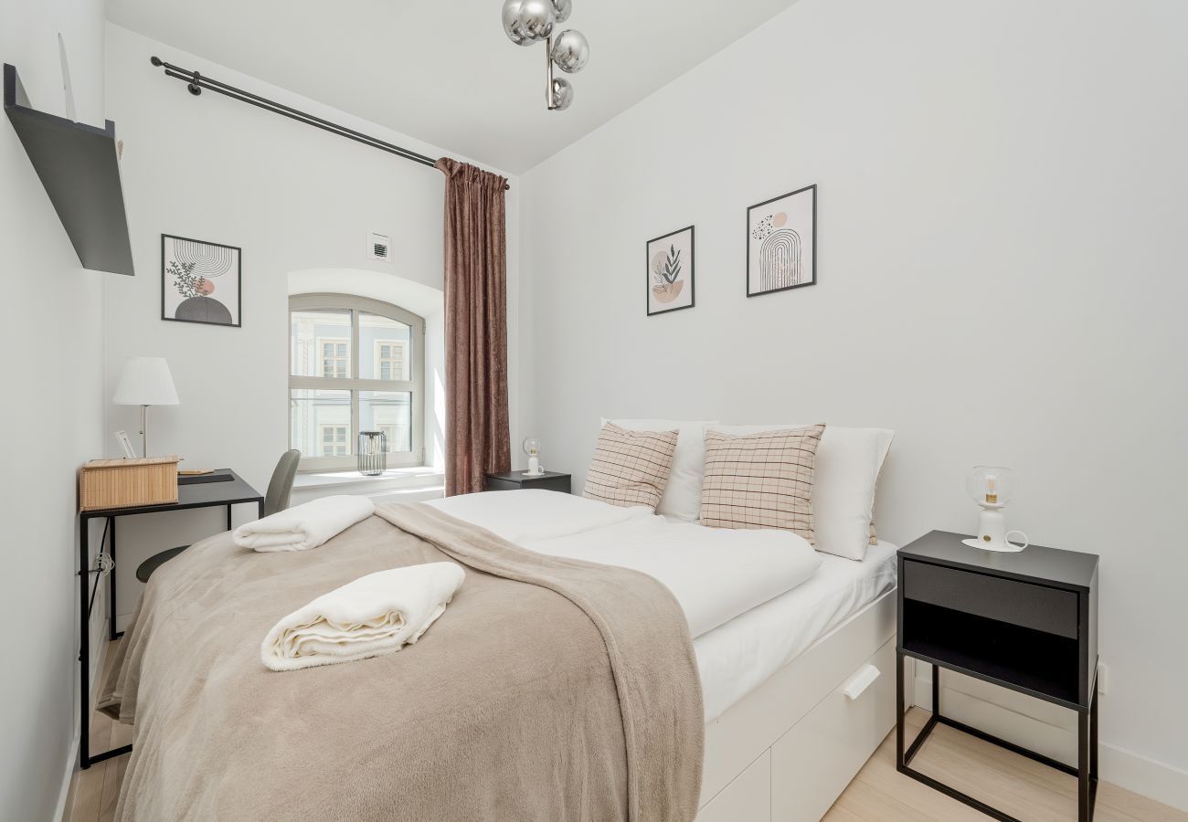 Ferienwohnung in Wrocław - Elegantes Apartment | Staromłyńska | Wyspa Piasek | Wrocław | In der Nähe von Wyspa Słodowa | Fernarbeit | Ein Schlafzimmer | Für 4 