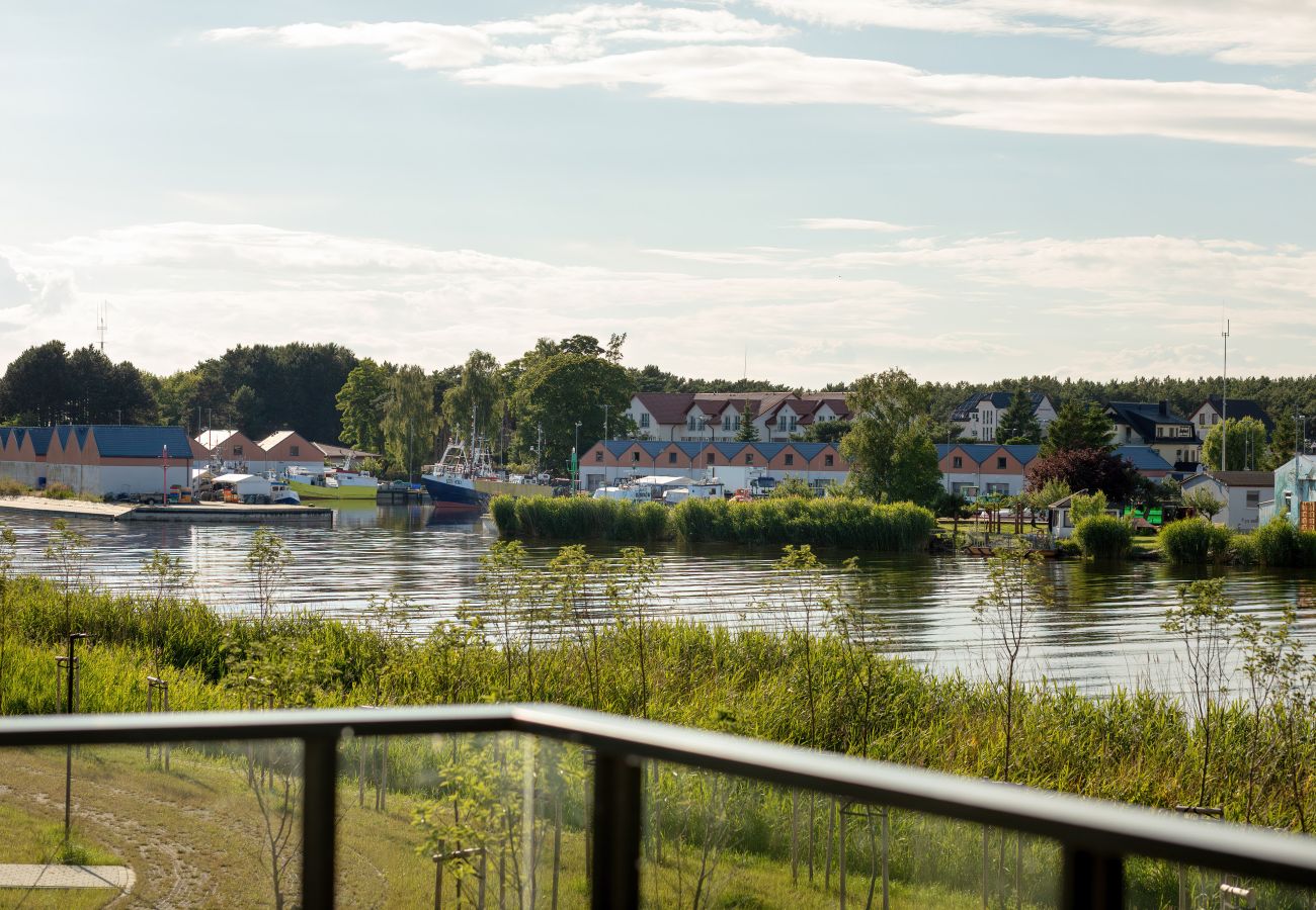 Ferienwohnung in Dziwnów - Blick auf den Fluss | Pool, Spa, Parkplatz | 1 km vom Strand entfernt