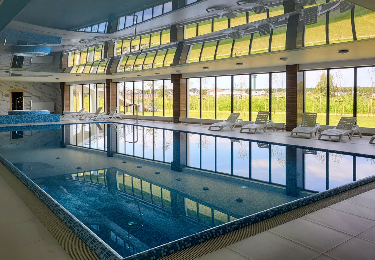 Ferienwohnung in Dziwnów - Blick auf den Fluss | Pool, Spa, Parkplatz | 1 km vom Strand entfernt