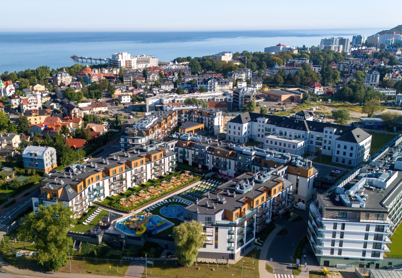 Ferienwohnung in Międzyzdroje - Bel Mare | Ein-Schlafzimmer-Apartment | 4 Personen | Międzyzdroje | Parkplatz | Möblierter Balkon