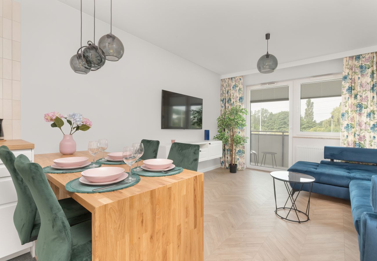 Ferienwohnung in Gdańsk - Letnicka 1H | Wifi, Haustierfreundlich, 1 Schlafzimmer, Balkon, Parkplatz, Danzig