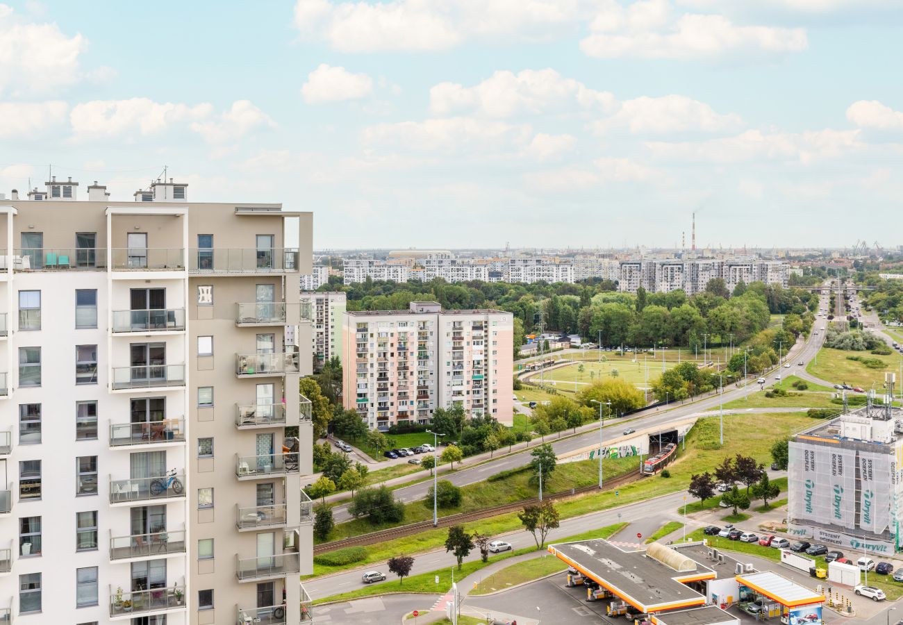 Ferienwohnung in Gdańsk - Al. Rzeczypospolitej 4B | 17. Stock Ein-Schlafzimmer-Wohnung in Gdańsk | Parken | Fernarbeit