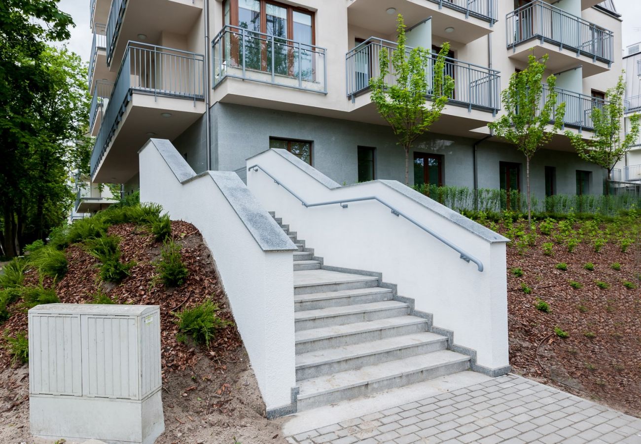 Aquamarina, Świnoujście, entrance stairs, view, building