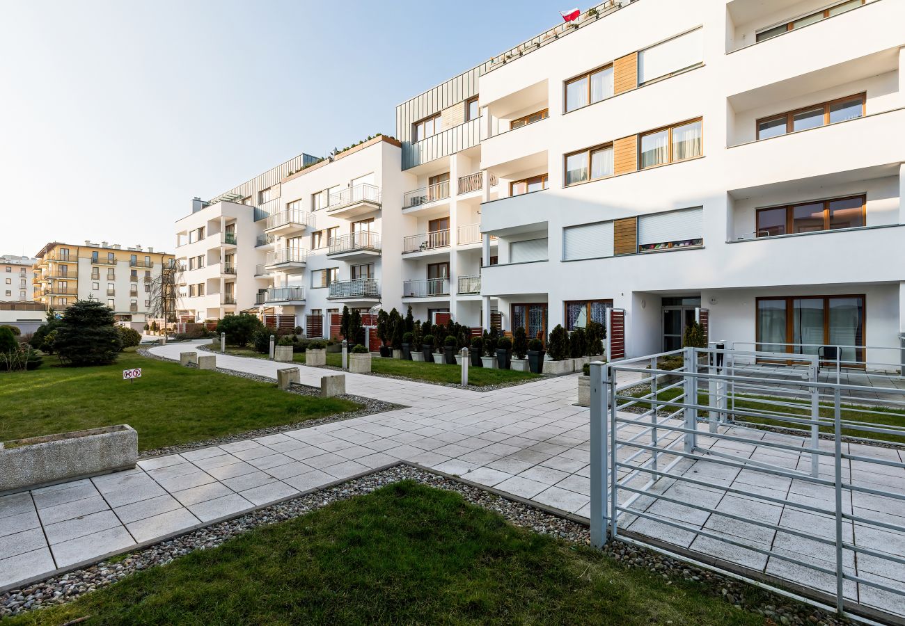 view, outside, building, Chełmońskiego, Świnoujście, garden