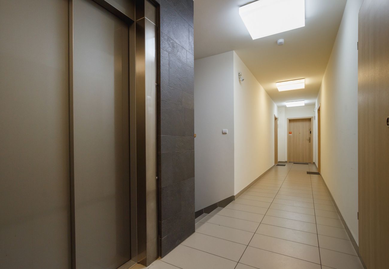 interior, building interior, apartment building interior, corridor, lift, rent