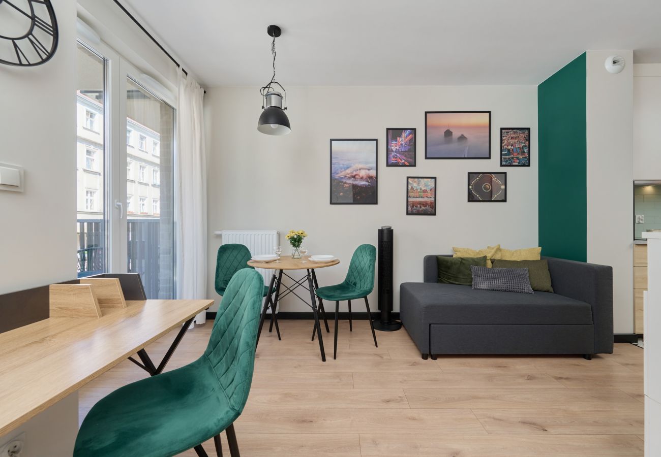 Studio in Wrocław - Modern Studio with Balcony, Wroclaw Nadodrze