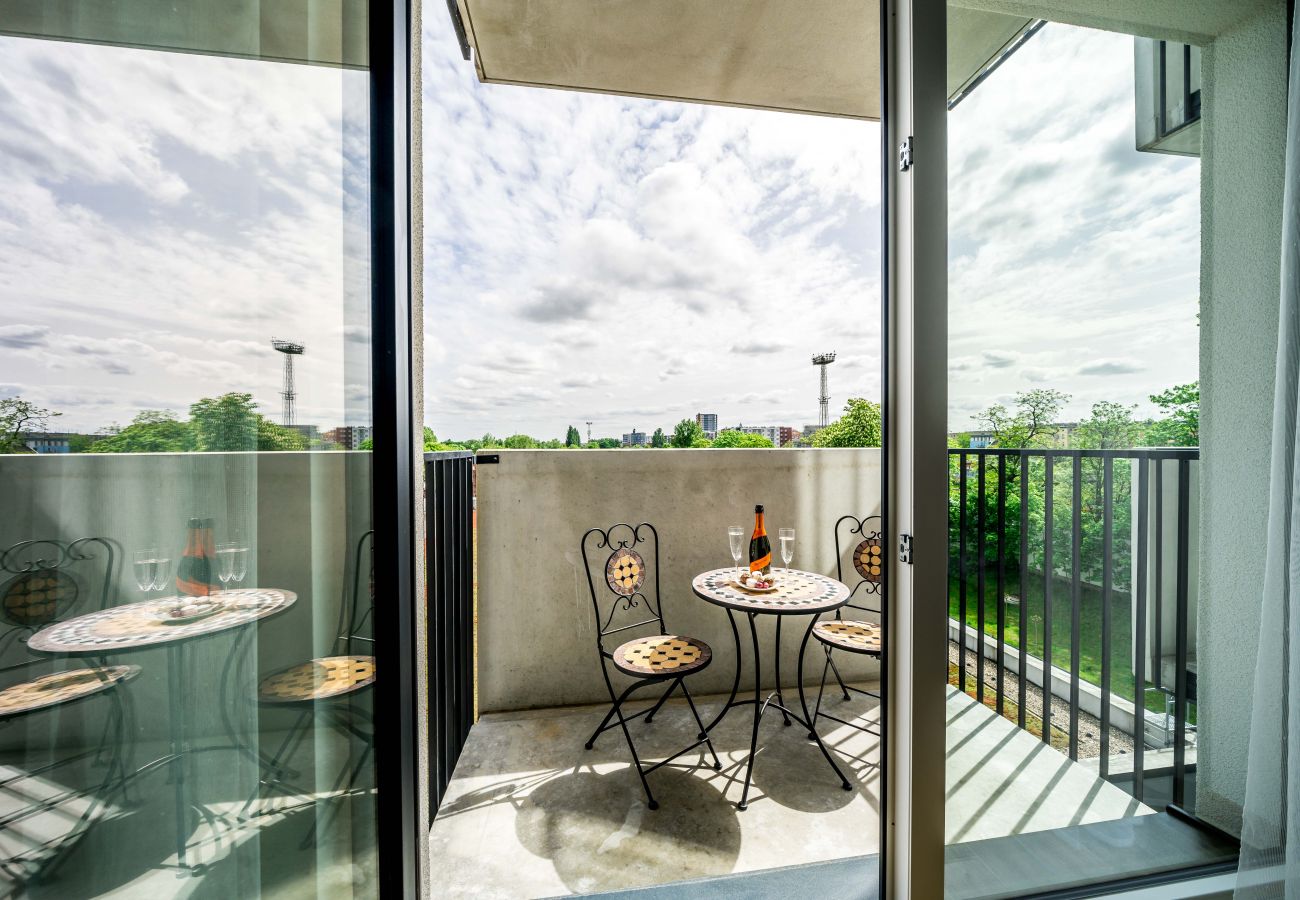 Studio in Wrocław - Studio Słonimskiego with balcony