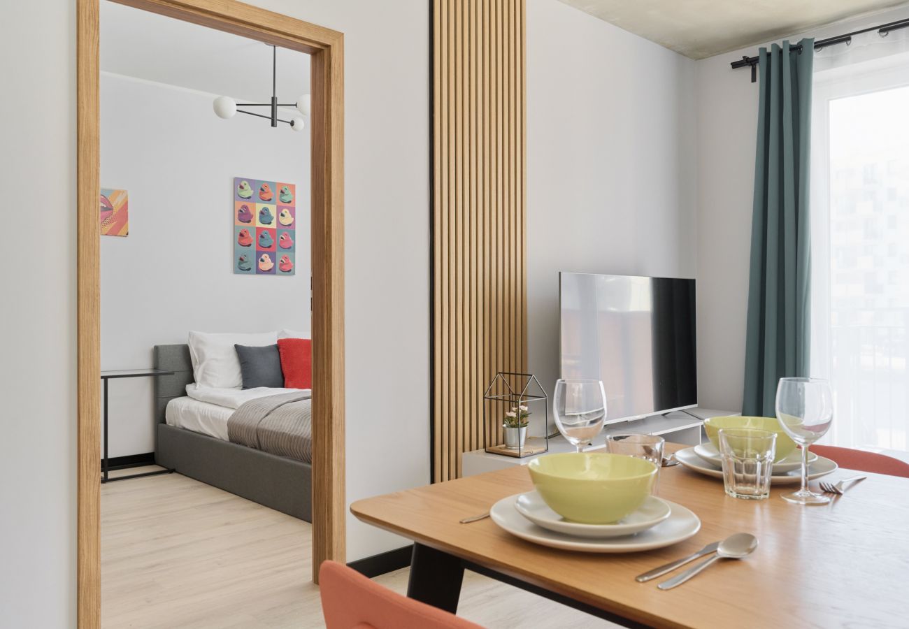 Apartment in Poznań - Fresh & Trendy 1-Bedroom Apartment with Parking Space in Poznań 