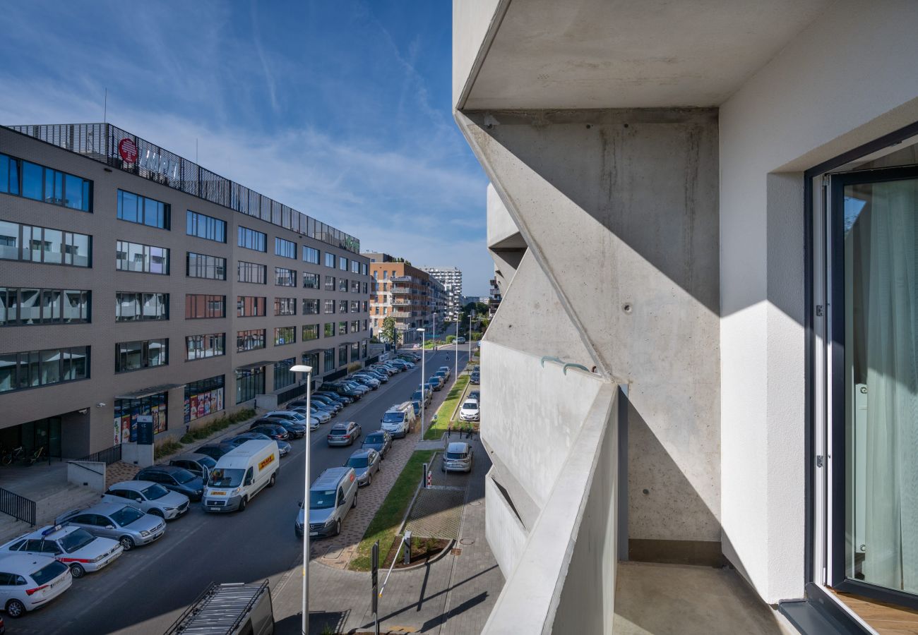 Studio in Wrocław - Bright Słonimskiego studio with a balcony