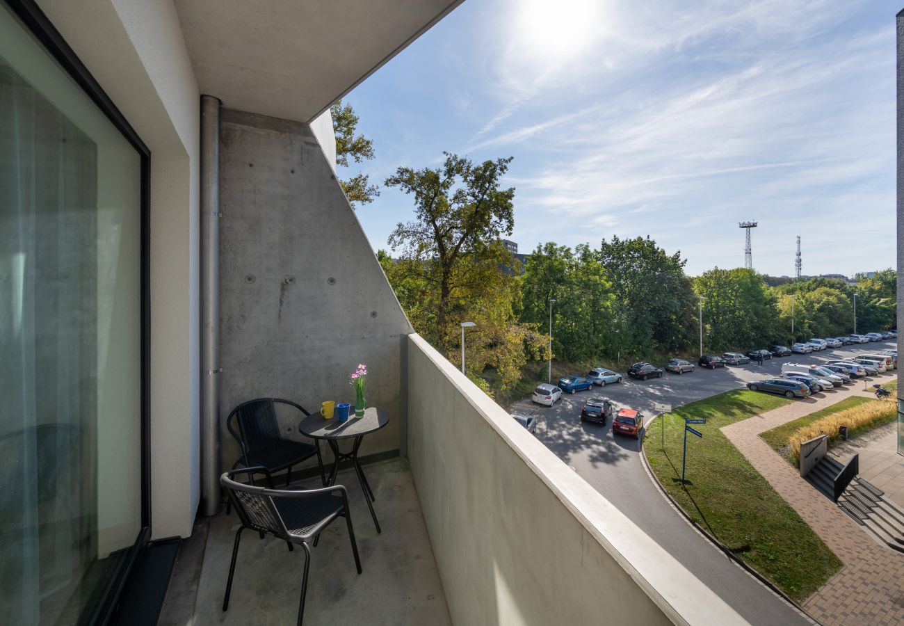 Studio in Wrocław - Bright Słonimskiego studio with a balcony