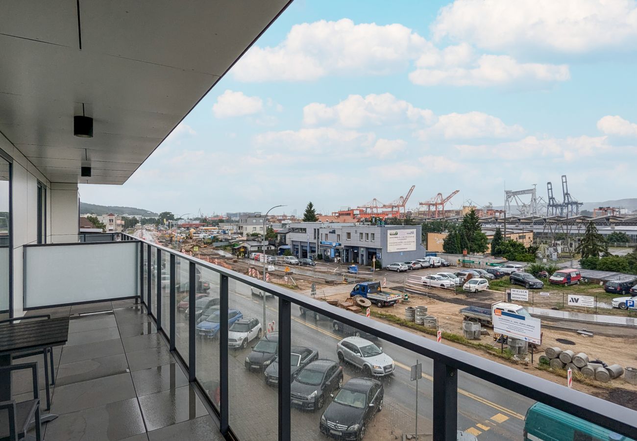 Apartment in Gdynia - Modern Apartment | 1 bedroom | Balcony | Port view in Gdynia 