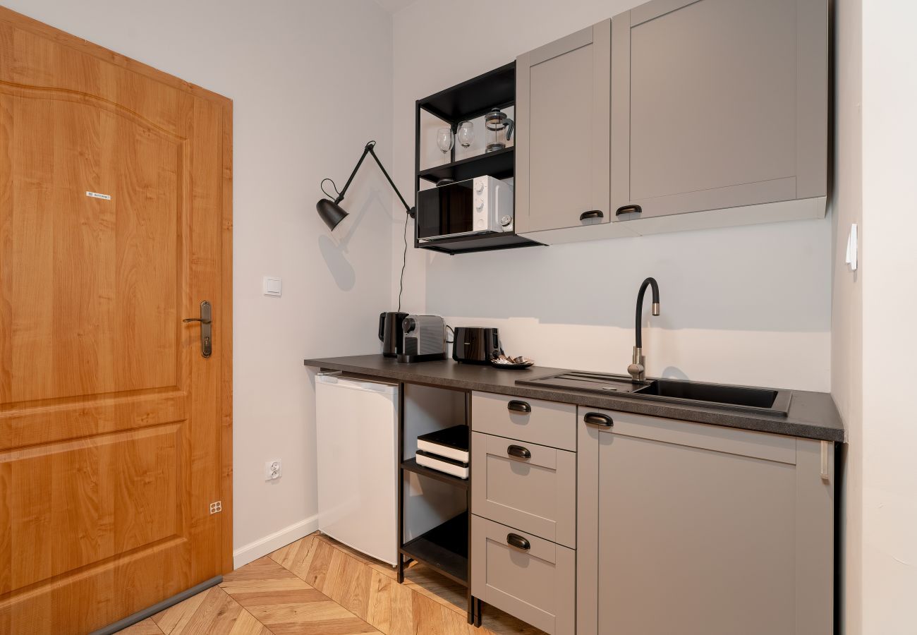 Studio in Poznań - Garbary 33 | Compact Ground Floor Studio in Poznań Center | Close to Market and Park | Desk for Remote Work