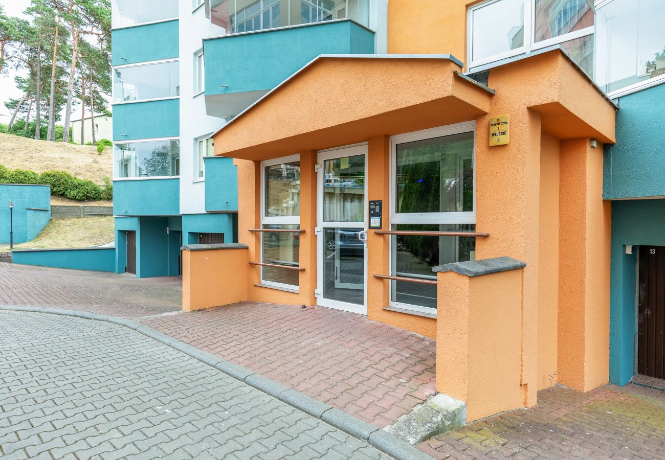 apartament, wynajem, na zewnątrz, budynek, Turystyczna, Międzyzdroje, wakacje