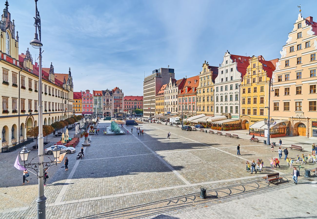 widok, widok z mieszkania, widok zewnętrzny, stare miasto, Rynek Starego Miasta, mieszkanie, wynajem