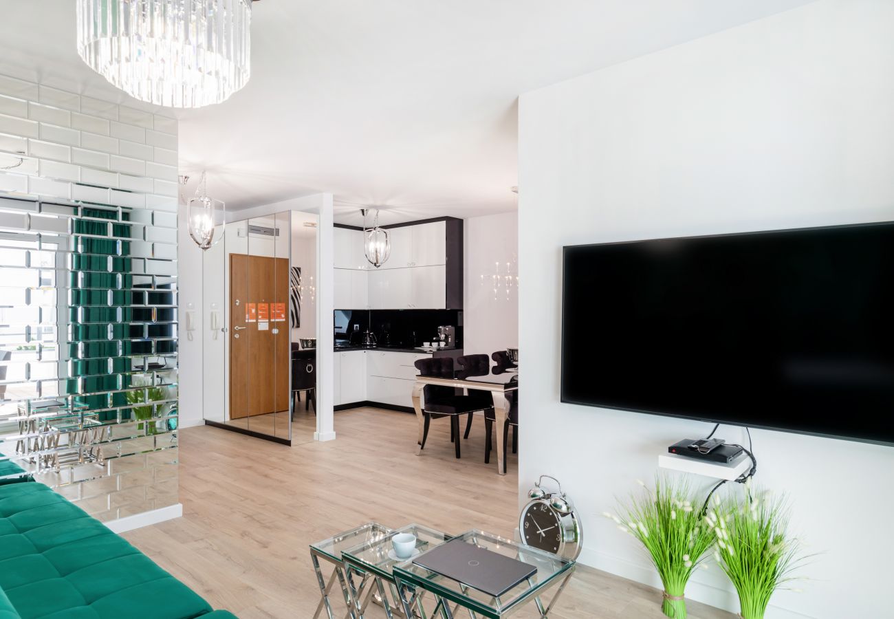 salon, sofa, stolik kawowy, telewizor, apartament, wnętrze, wynajem