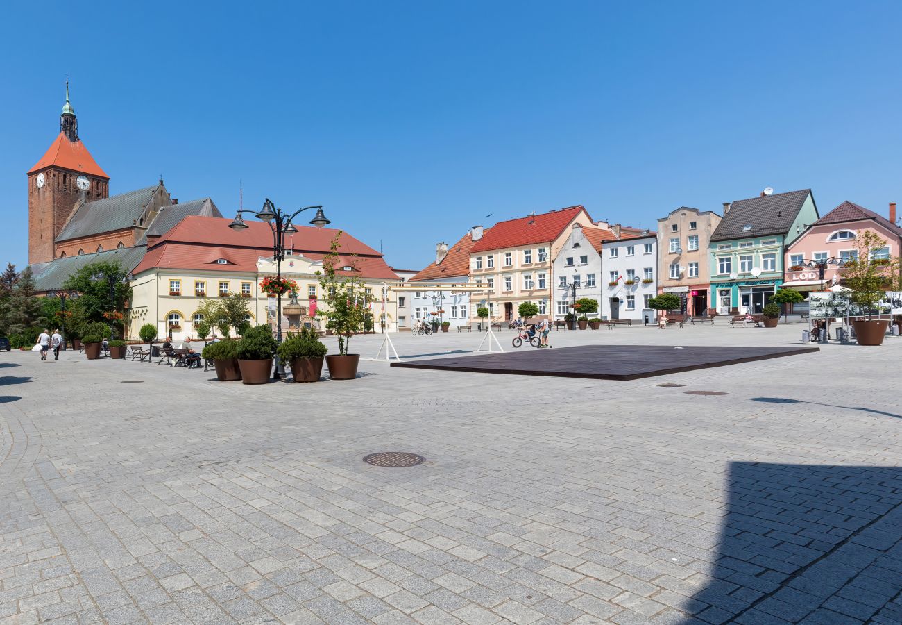 apartament, wynajem, zewnątrz, budynek, Darłowo, Plac Kościuszki, rynek, wakacje