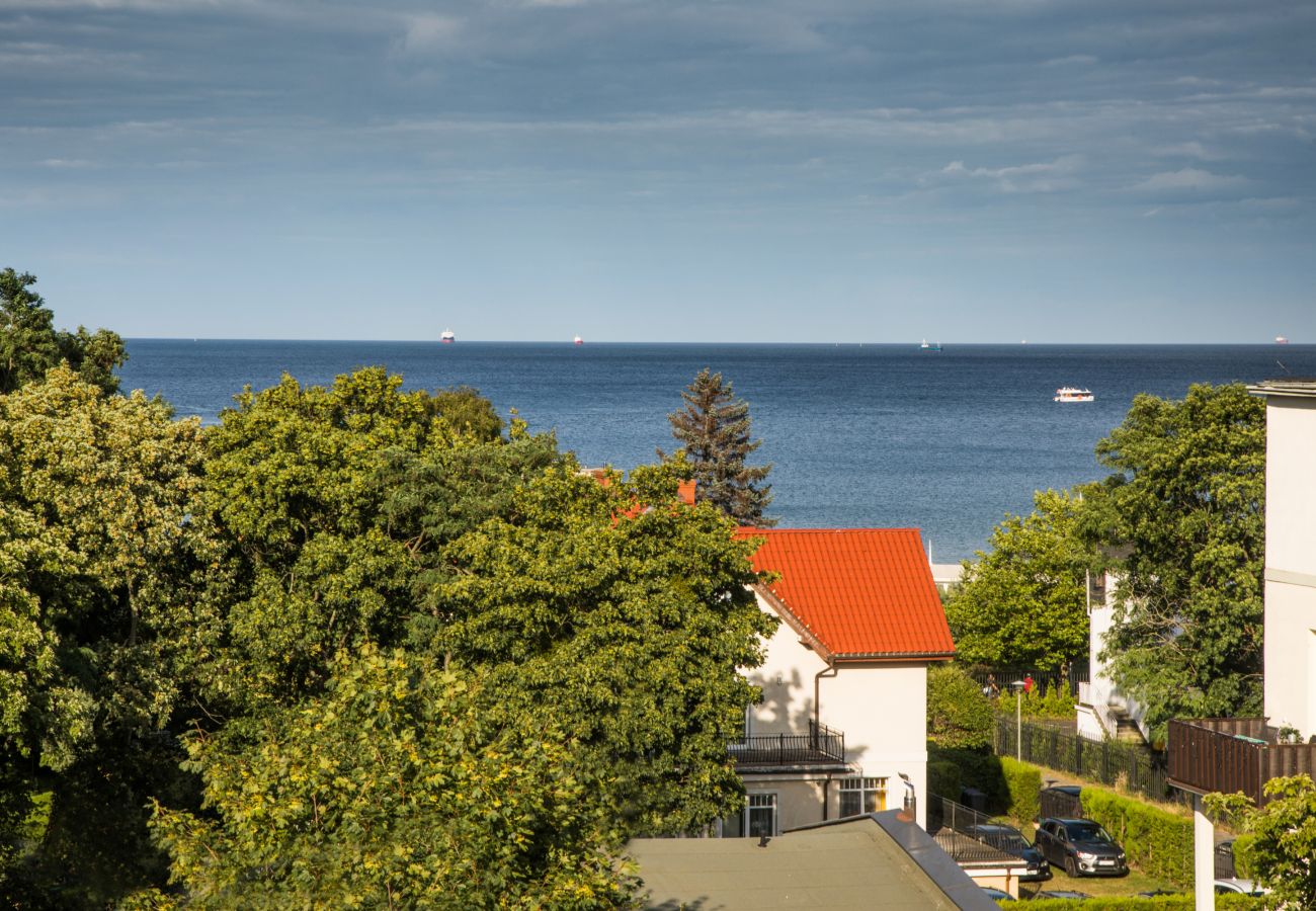 Apartament w Sopot - Sky and Sea Apartament z tarasem, 1 sypialnia, Dolny Sopot