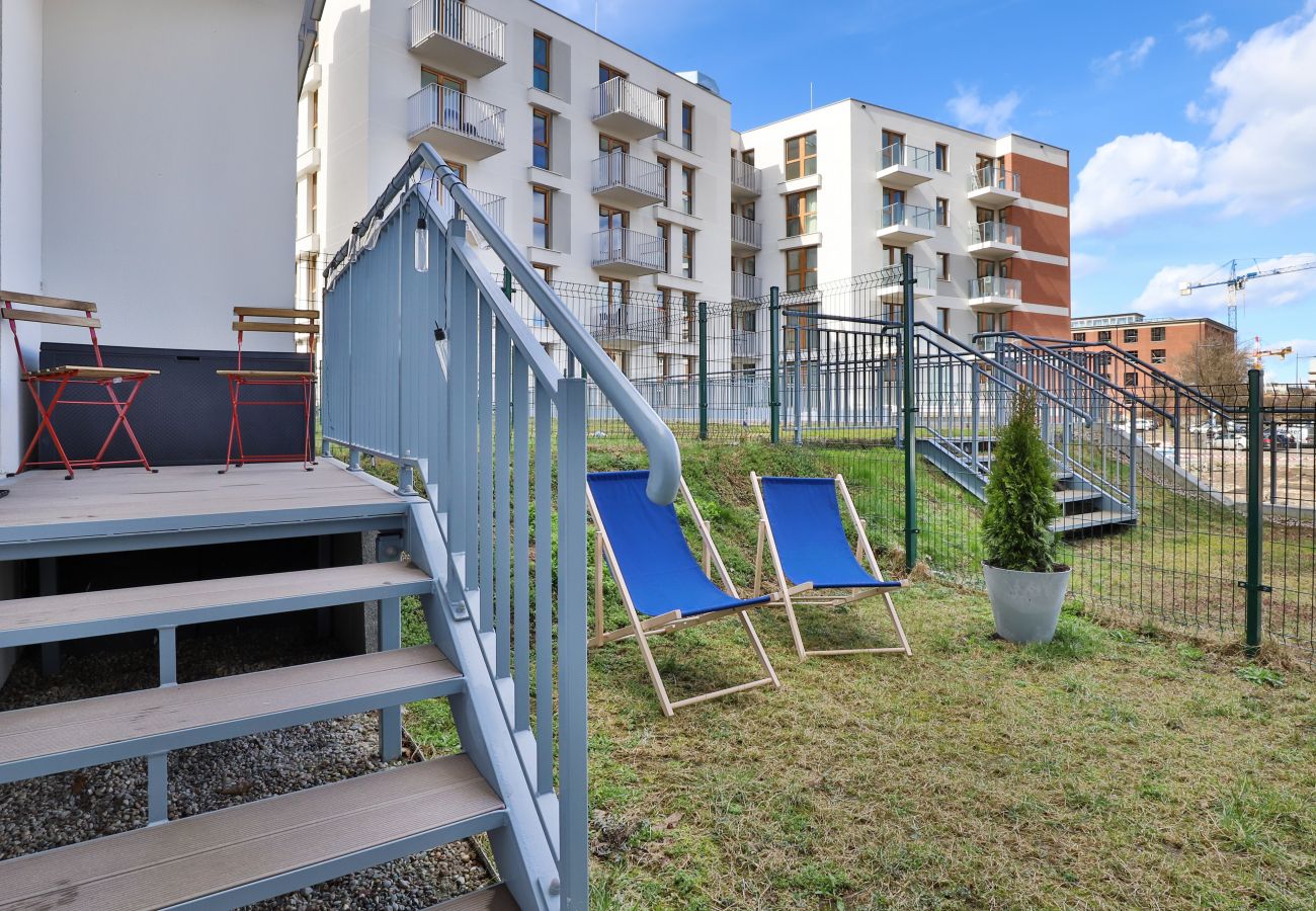 Apartament w Gdańsk - Rybaki Górne 7/15 ⁞ 1 Sypialnia ⁞ Z ogrodem