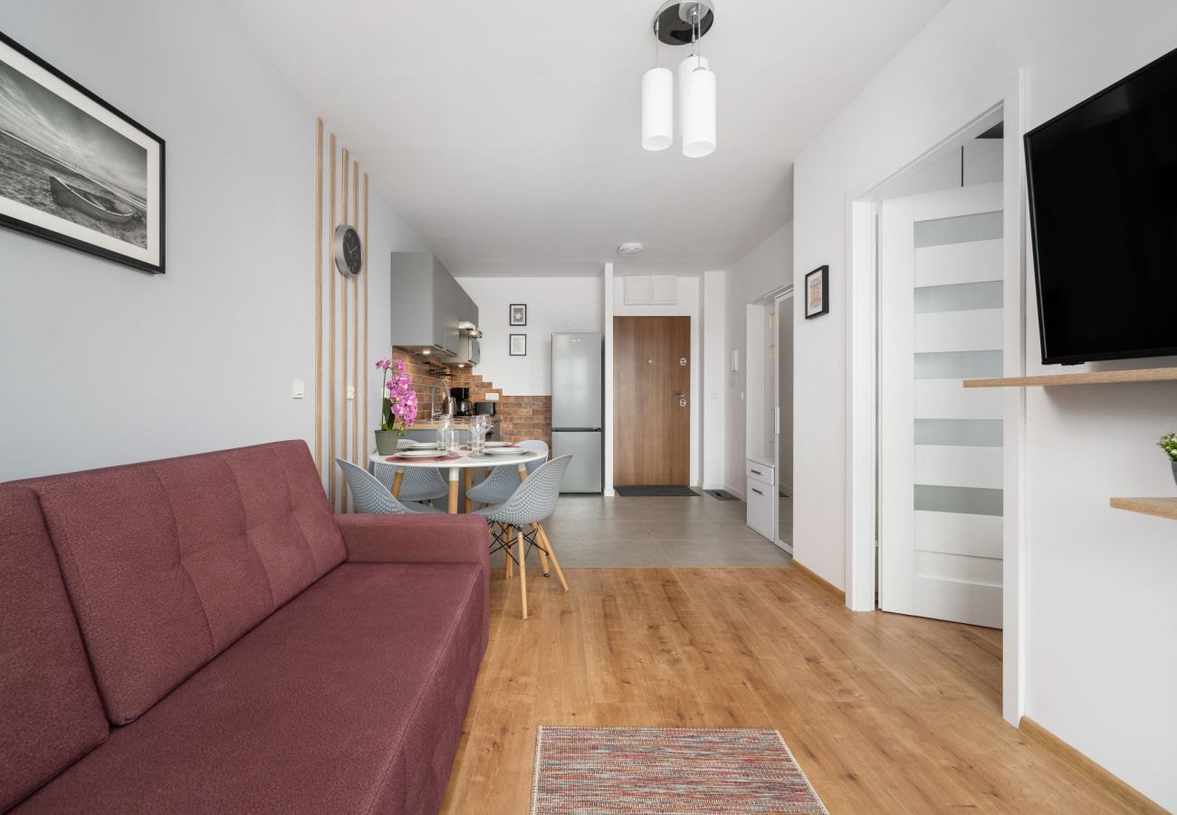 Apartament w Wrocław - Osiedle Kamienna Krzyki | Elegancki apartament z 1 sypialnią i bezpłatnym parkingiem