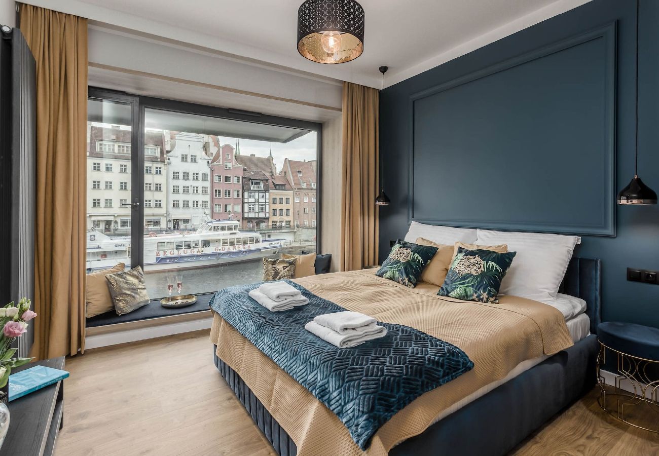 Studio w Gdańsk - Jasny apartament z widokiem na Motławę