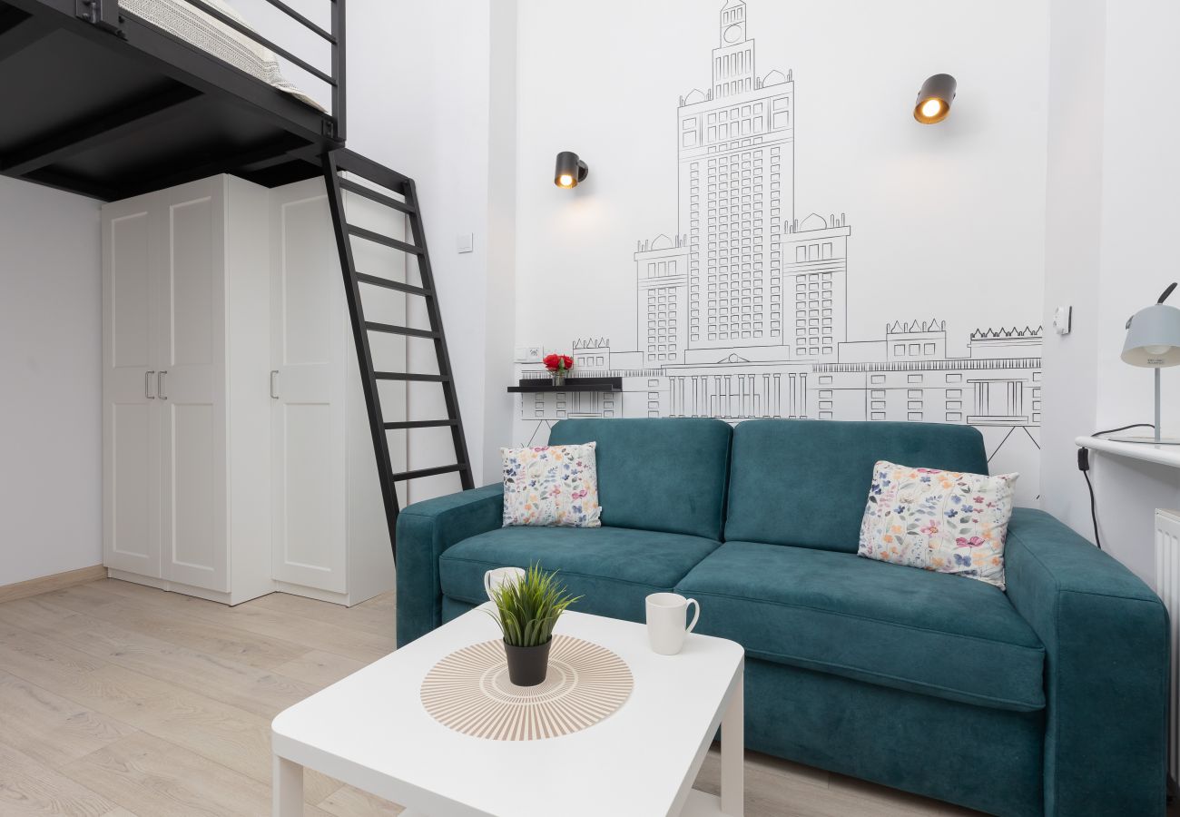 Studio w Warszawa - Al. Wyzwolenia 10 | Wifi, Przyjazny zwierzętom, Studio z antresolą, 4 osoby, Warszawa