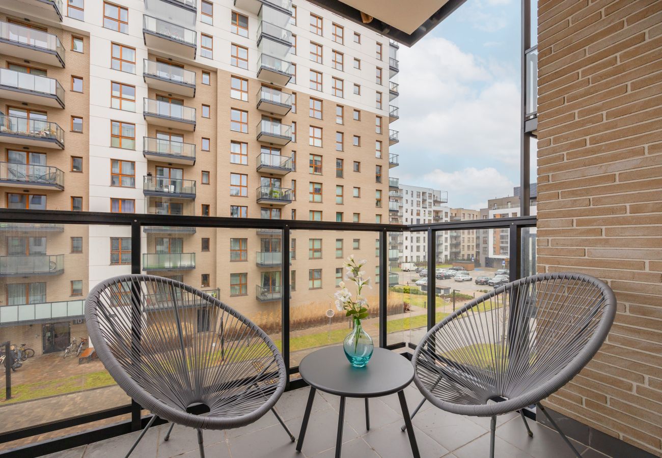 Apartament w Gdańsk - Grudziądzka 4B | Wifi, 1 sypialnia, balkon, parking, siłownia, Gdańsk