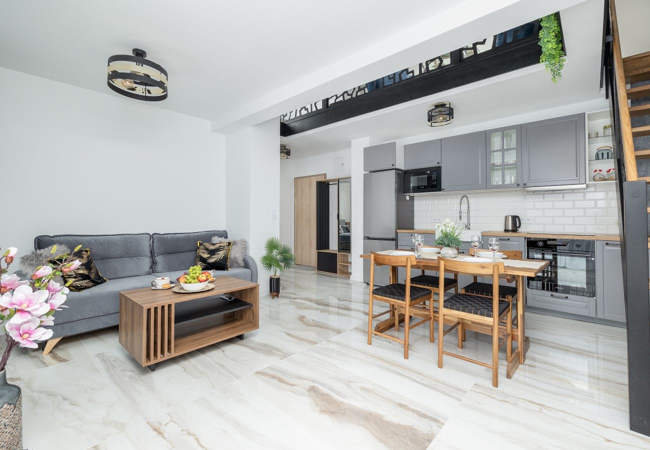 Apartament w Dziwnów - Klimaty Bałtyku | Dwupoziomowy, Prestiżowy Apartament | Dwie Sypialnie | Parking | Klimatyzacja | Taras